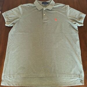 U.S. Polo Assn. Men's Performance Pique Polo Shirt Olive Green Size XL